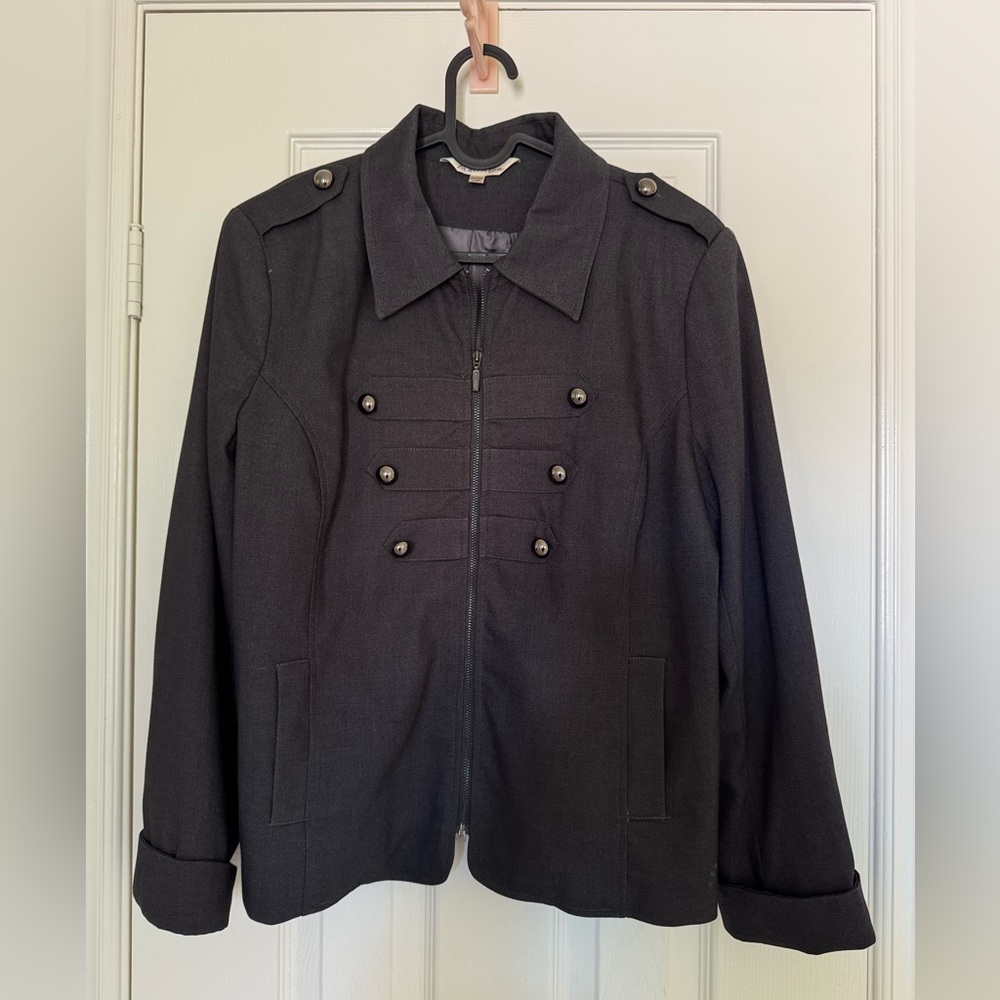 Women's Dark Grey Military Style Jacket